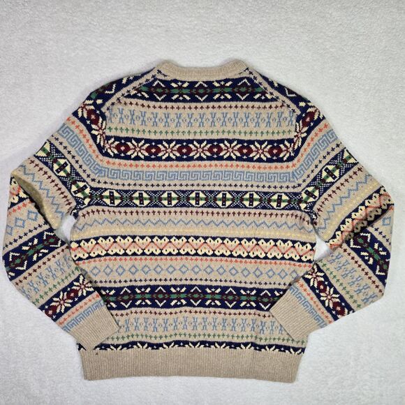 $398 Polo Ralph Lauren Fair Isle Wool Alpaca Linen Cotton Sweater Mens XL - Picture 4 of 5